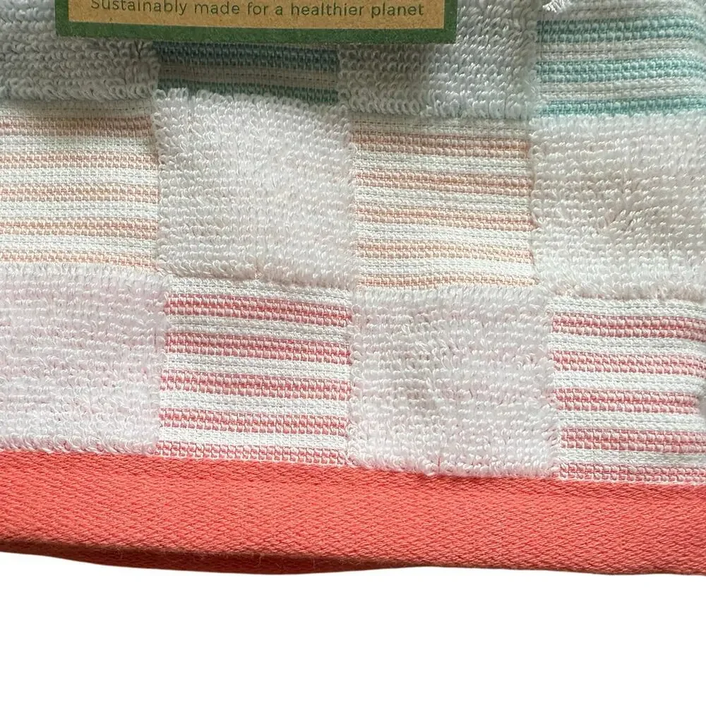 Deborah Connolly Hand/Tip Towels Set of 2 Quick Dry New Plaid Summer Beach